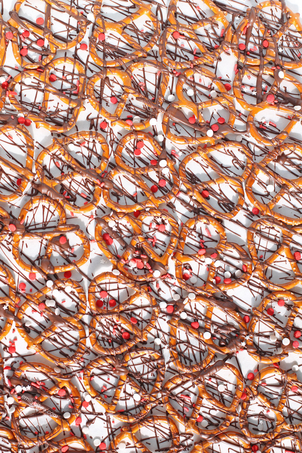 Chocolate Drizzled Pretzels
