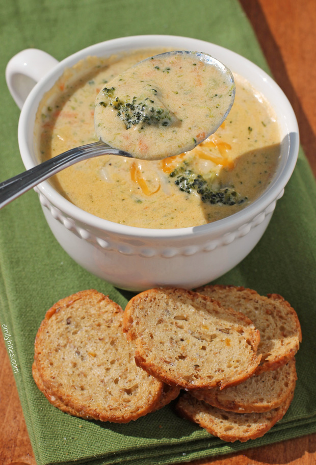 Lightened Up Broccoli Cheddar Soup