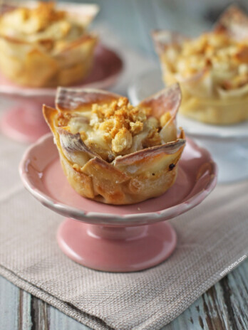 Chicken Cordon Bleu Wonton Cupcakes