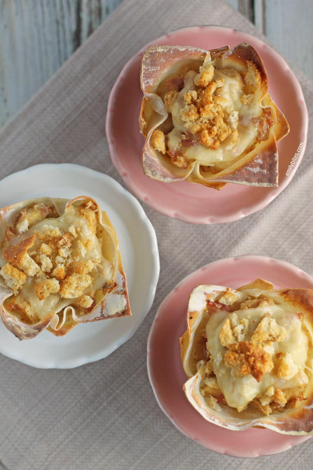 Chicken Cordon Bleu Wonton Cupcakes