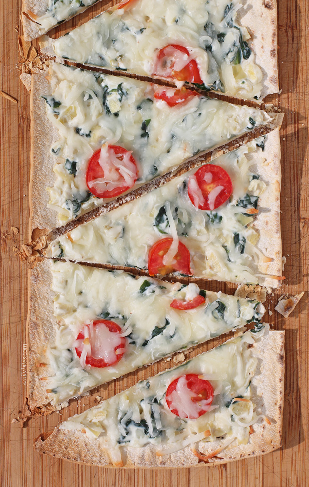 Spinach Artichoke Flatbreads