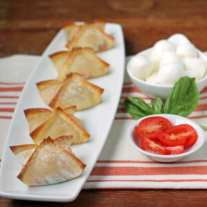 Caprese Wonton Bites