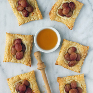Roasted Grape Cheese Tarts