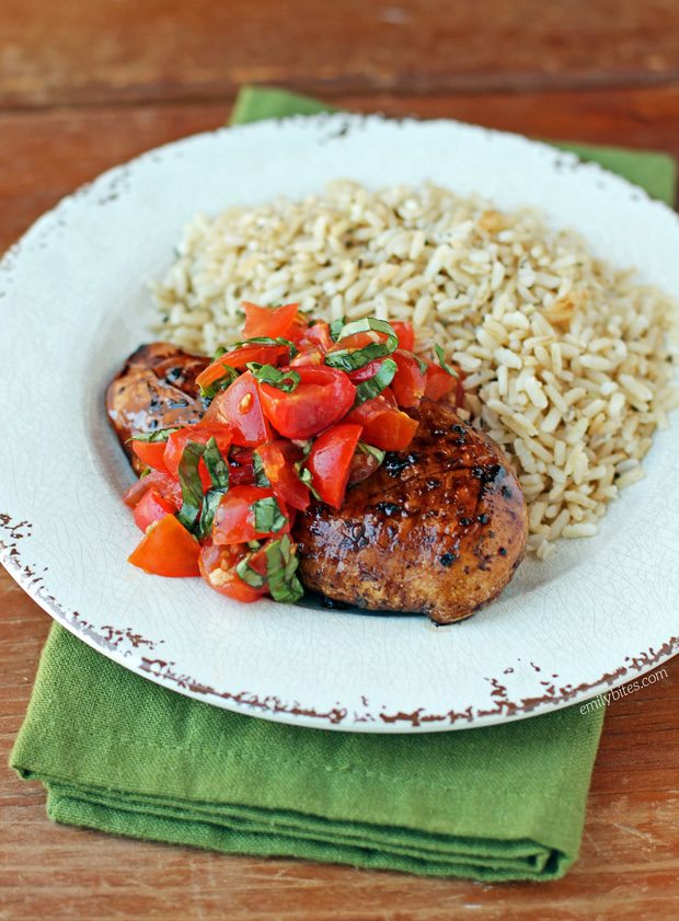 Bruschetta Topped Balsamic Chicken