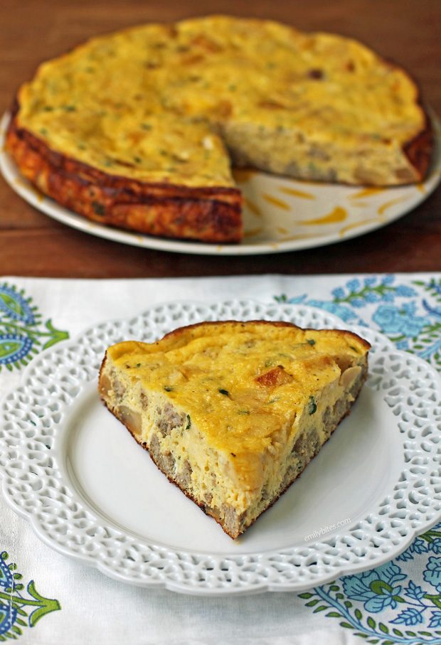 Sausage Apple Cheddar Frittata