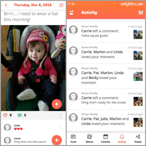 Examples of photo and activity in tinybeans