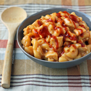 One-Pot Barbecue Chicken Mac and Cheese in a bowl