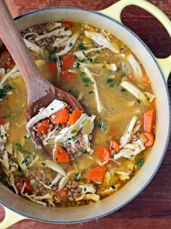 Chicken Noodle Soup in a pot