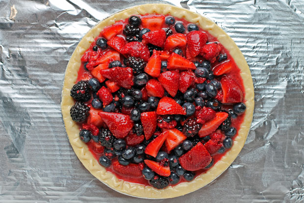 Mixed Berry Pie before baking