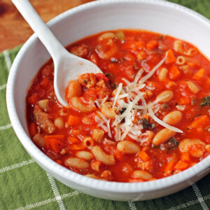 Pasta Fagioli Soup in a bowl