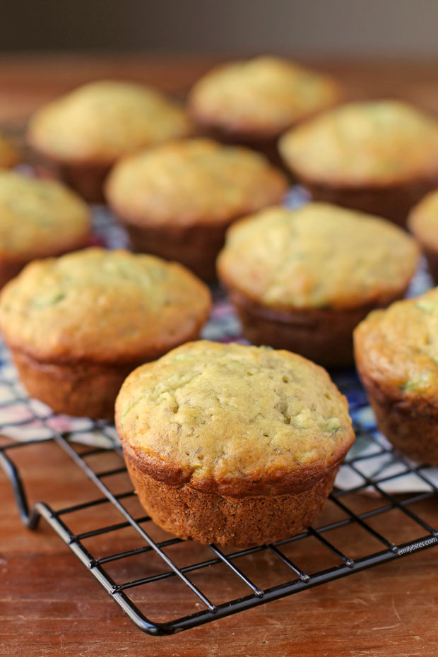 Banana Zucchini Muffins close up