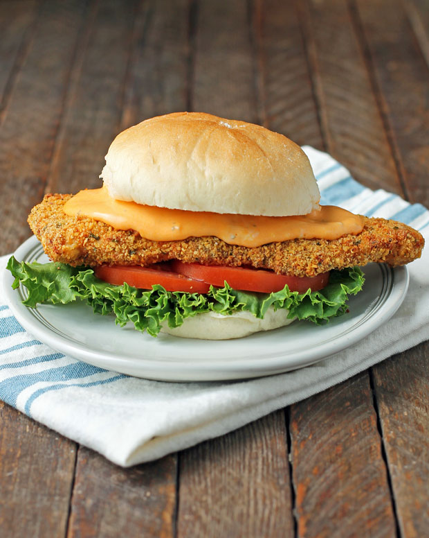 Spicy Chicken Sandwich on a plate