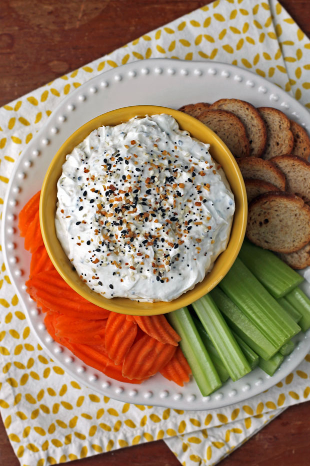 Everything Cream Cheese Dip overhead
