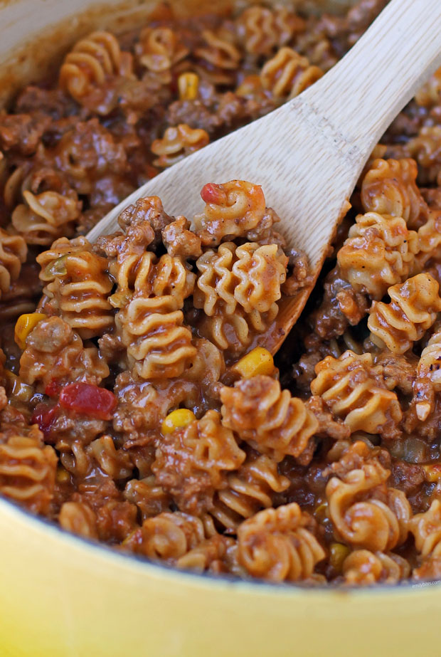 One-Pot Taco Pasta close up