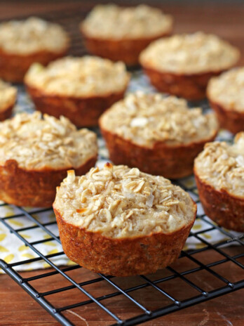 Pineapple Coconut Baked Oatmeal Singles close up