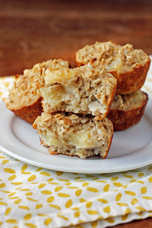 Pineapple Coconut Baked Oatmeal Singles torn open