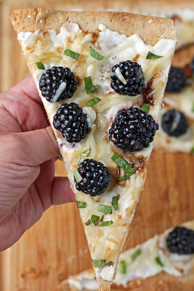 Blackberry Ricotta Flatbread slice