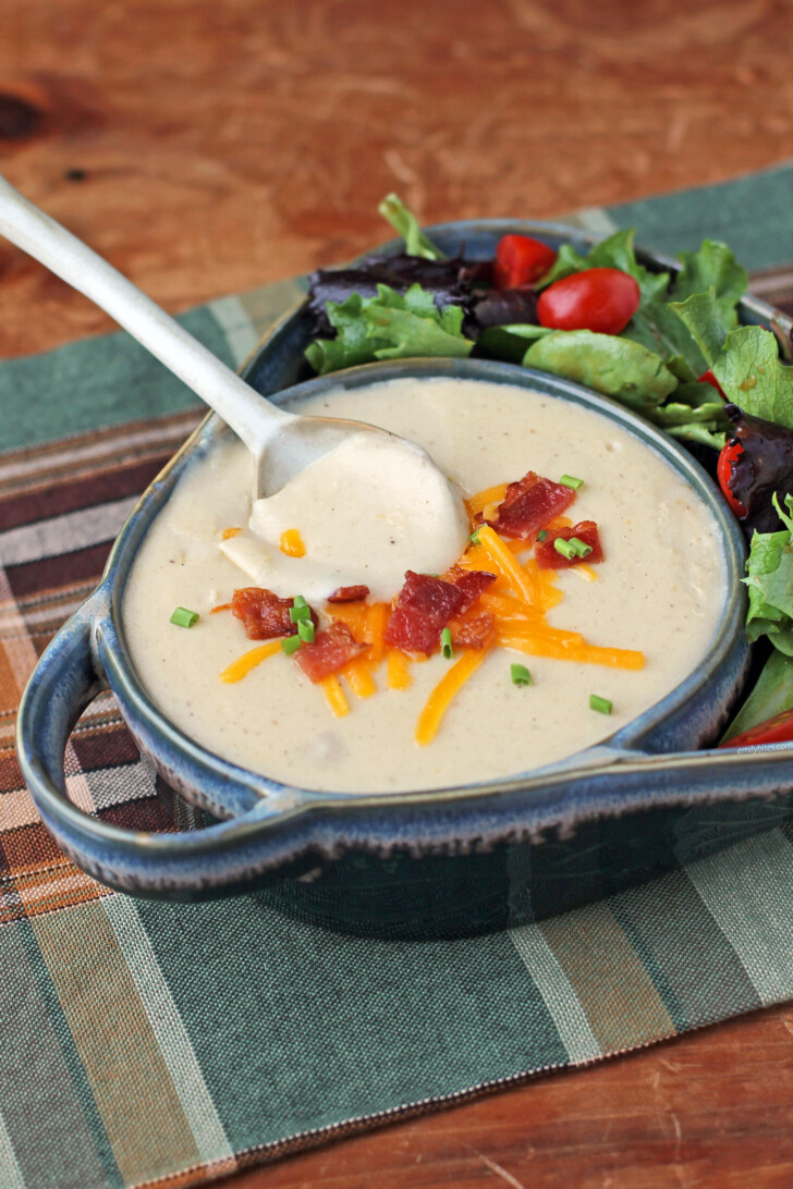 Creamy Loaded Potato Soup spoonful
