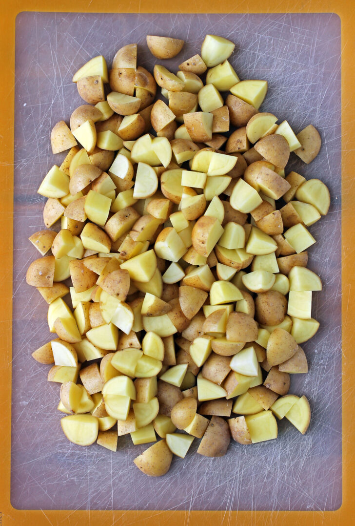 Skillet Breakfast Potatoes before cooking