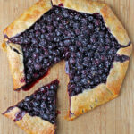 Easy Blueberry Galette slice removed